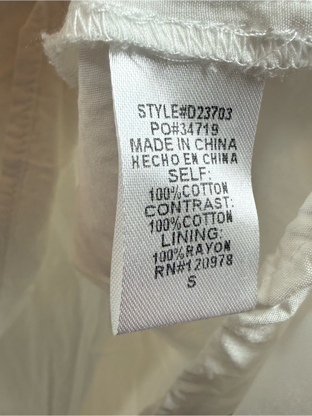 NWOT Entro White Eyelet Tiered Dress Women’s Size Small - Picture 7 of 11